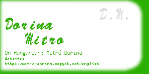 dorina mitro business card