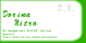 dorina mitro business card